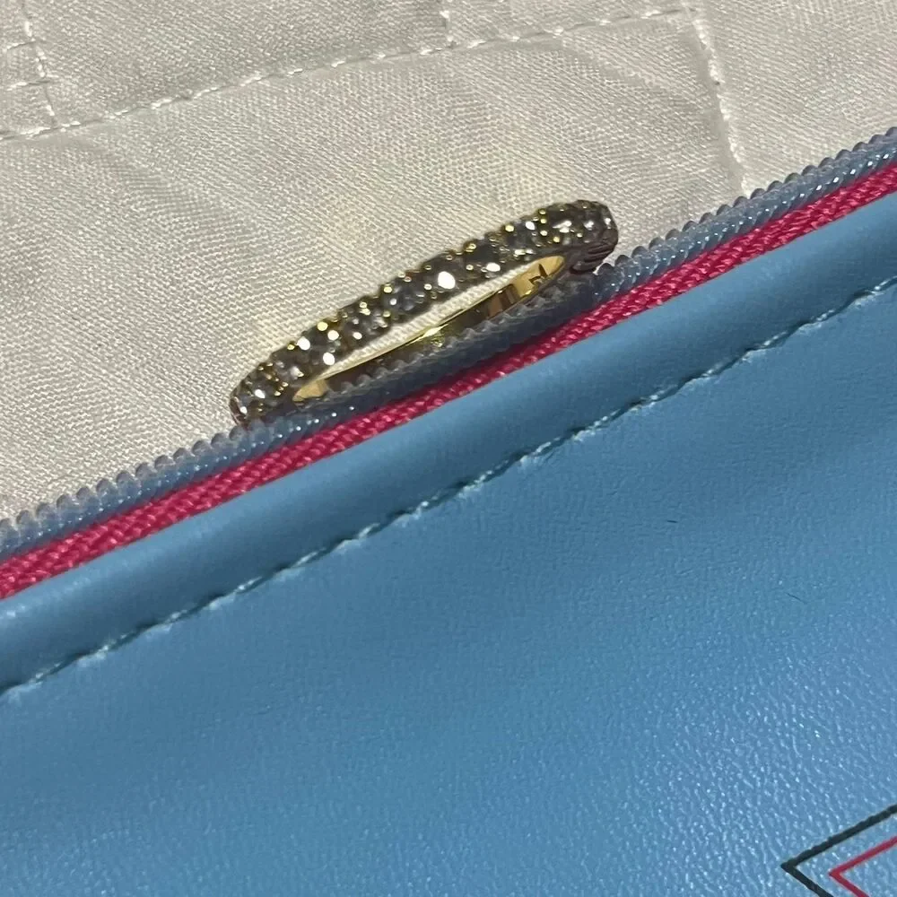 TOVA ring womens size 9 clear crystals all around band NEW in bag Tova jewelry 9